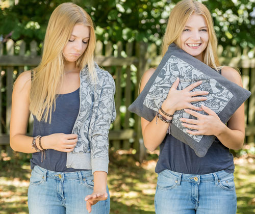 Aus der alten Jacke wird ein Kissen